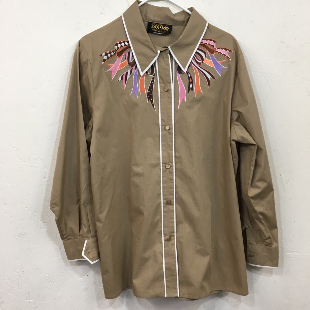 Bob Mackie Wearable Art Western Ribbon Shirt